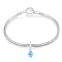 Marina Jewelry Blue Opal Hamsa Pendant Charm - 3