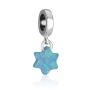 Marina Jewelry Blue Opal Star of David Pendant Charm - 2