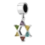 Marina Jewelry Multicolored Star of David 925 Sterling Silver Charm - 2