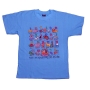 Noah's Ark Alphabet Kids T-Shirt (Blue / Pink) - 1