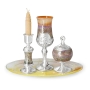 Luxurious Handcrafted Glass and Sterling Silver Havdalah Set (Multicolored) - 1