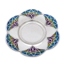 Nadav Art 925 Sterling Silver Floral Kiddush Cup with Saucer – Baruch (Choice of Color) - 3