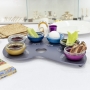 Nadav Art Anodized Aluminum Modern Seder Plate With Multicolored Bowls - 3