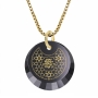 Gold Plated Shema Yisrael Cubic Zirconia Stone Necklace (Deuteronomy 6:4) - 5