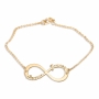 Gold Plated English / Hebrew Infinity Name Bracelet (Up To 2 Names) - 2