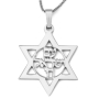 Unisex Star of David and Am Yisrael Chai Necklace - Silver or Gold Plated - 4