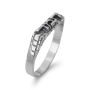 Women's Thin Sterling Silver Western Wall Name Ring - 4