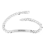 Women's Sterling Silver Hebrew/English Name Chain Bracelet - 5
