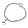 Heart Sterling Silver Script Initial Bracelet Charm (English) - 2