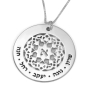Sterling Silver Mother's Mandala Pattern Name Necklace - 2