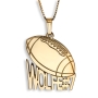 14K Gold English Football Name Necklace - 1