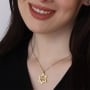 Personalized Birthstone Star of David and Tree of Life 24K Gold-Plated Necklace  - 3