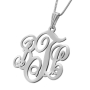 Silver Monogram Personalized Name Necklace-English - 1
