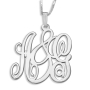 Silver Personalized Name Necklace - Initials in English - 1