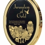 Jerusalem of Gold: 14K Gold and Onyx Necklace Micro-Inscribed with 24K Gold - 2
