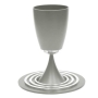 Nadav Art Anodized Aluminum Curved Kiddush Cup and Three-Ring Plate (Choice of Colors) - 4