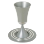 Nadav Art Anodized Aluminum Kiddush Cup and Matching Plate - Tall Modern (Choice of Colors) - 2