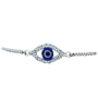 Silver Plated Kabbalah Bracelet with Swarovski Stones - Evil Eye - 1