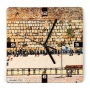 Ofek Wertman Illustrated Western Wall Jerusalem Square Wooden Clock  - 1
