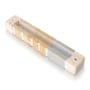 Pale Mosaic-Colored Jerusalem Stone Mezuzah Case With Western Wall Design - 3