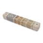 Pale Mosaic-Colored Jerusalem Stone Mezuzah Case With Western Wall Design - 2