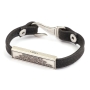 Silver and Leather Bracelet - Priestly Blessing (Numbers 6:24-26) - 2