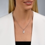 Yaniv Fine Jewelry 18K White Gold Hamsa Diamond Pendant with Ruby Stone - 3