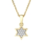 Yaniv Fine Jewelry 18K Yellow Gold and 18K White Gold Double Star of David Women's Pendant With Diamonds - 2