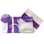 Galilee Silks Stylish Purple and Lilac Women's Tallit (Prayer Shawl) Set - 5