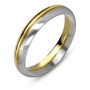 14K Yellow and White Gold Split Wedding Ring - 1