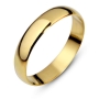 14K Yellow Gold Plain Thin Wedding Ring - 1