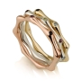 Rose Gold, Yellow Gold and Silver Shira Hoshen Ring - 1