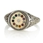Sterling Silver Ani Ledodi Ring with Gold Circle Hoshen (Song of Songs 6:3) - 2