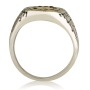 Sterling Silver Ya-Li Ani Ledodi Ring with Gold Circle Hoshen - 1