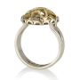 Sterling Silver Secret of Fortune Ring with Gold Dome and Hoshen Stones - 1