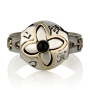 Sterling Silver and 14K Gold Flower in My Garden Ring (Five Metals) - 3