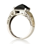 Sterling Silver and Gold Aaron the Priest Ring with Rose-Cut Onyx - 3