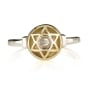 Sterling Silver Gabriel Ring with 14K Gold Star of David - 2