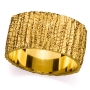 14K Yellow Gold Textured Ring - Vertical Edges - 1