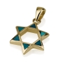 14K Domed Star of David with Eilat Stone Points - 1