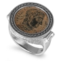 Sterling Silver Constantine Coin Modern Ring - 1