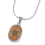 Sterling Silver Shaddai Necklace with Jerusalem Stone and Nano-Inscribed Bible - 3