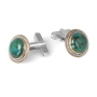 Sterling Silver and Gold Fill Eilat Stone Cufflinks - 1