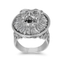 Sterling Silver Lion's Face Ring - 2