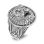 Sterling Silver Lion's Face Ring - 3