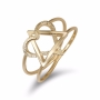 Rafael Jewelry Star of David with Heart 14K Gold Ring - 1
