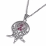 Rafael Jewelry Pink Pomegranate 925 Sterling Silver Necklace  - 2