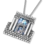 Rafael Jewelry Silver and Roman Glass Necklace -  Jerusalem Temple - 1
