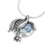 Rafael Jewelry Split Roman Glass and Silver Pomegranate Necklace - 1