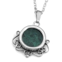 Rafael Jewelry Sterling Silver Vintage Pendant with Eilat Stone - 1